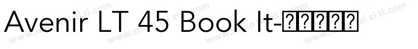 Avenir LT 45 Book It字体转换